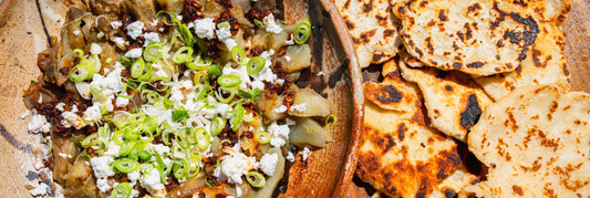 Yoghurt Flatbread with Smoky Eggplant